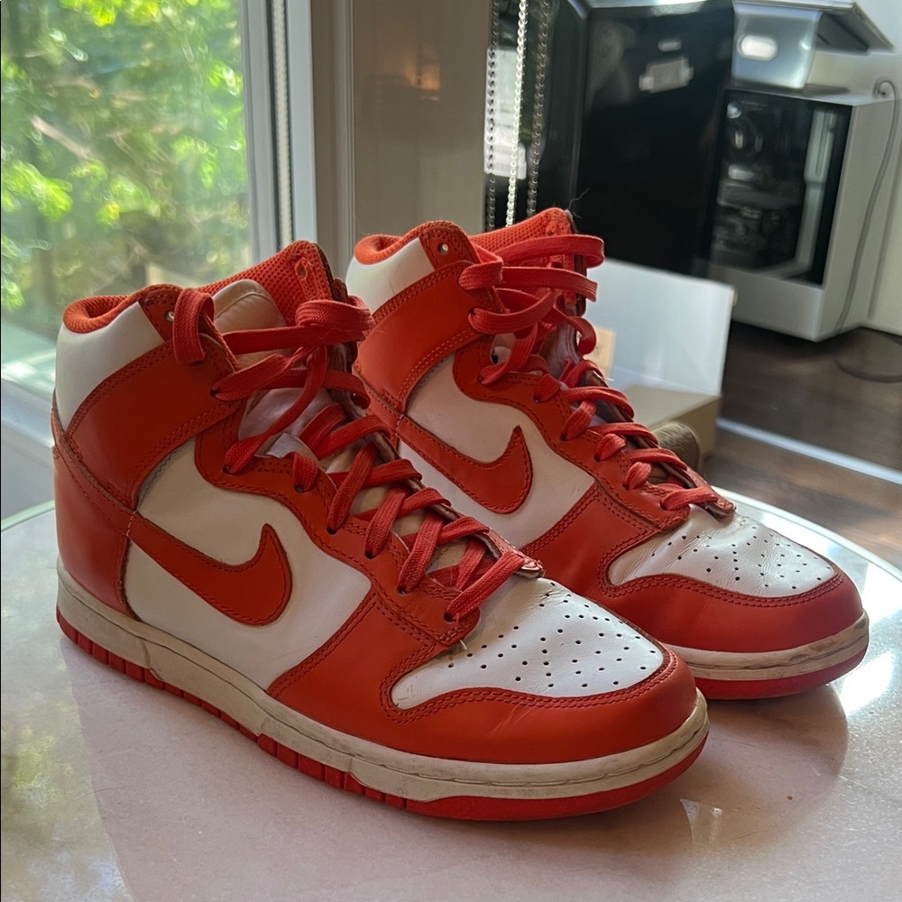 Nike Red and White Athletic Shoes